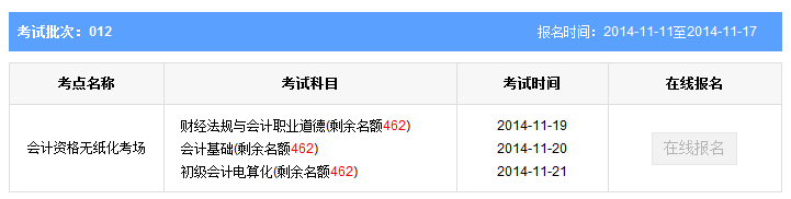 内蒙古包头第12批会计从业资格考试报名