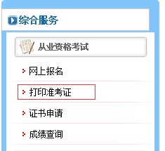 沈阳会计从业资格考试准考证打印入口