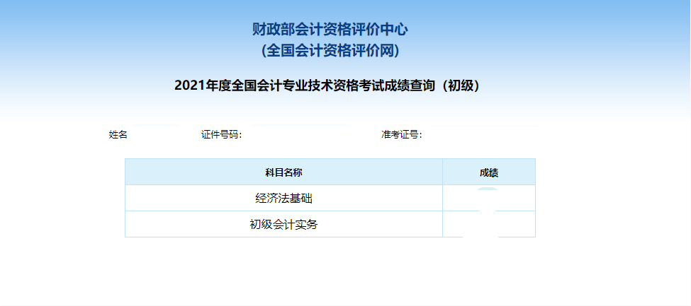 初级会计分数