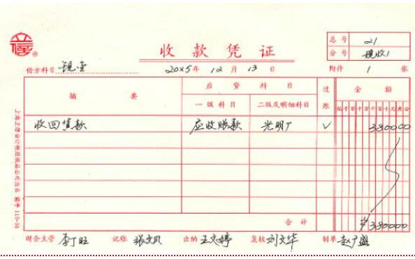 记账凭证